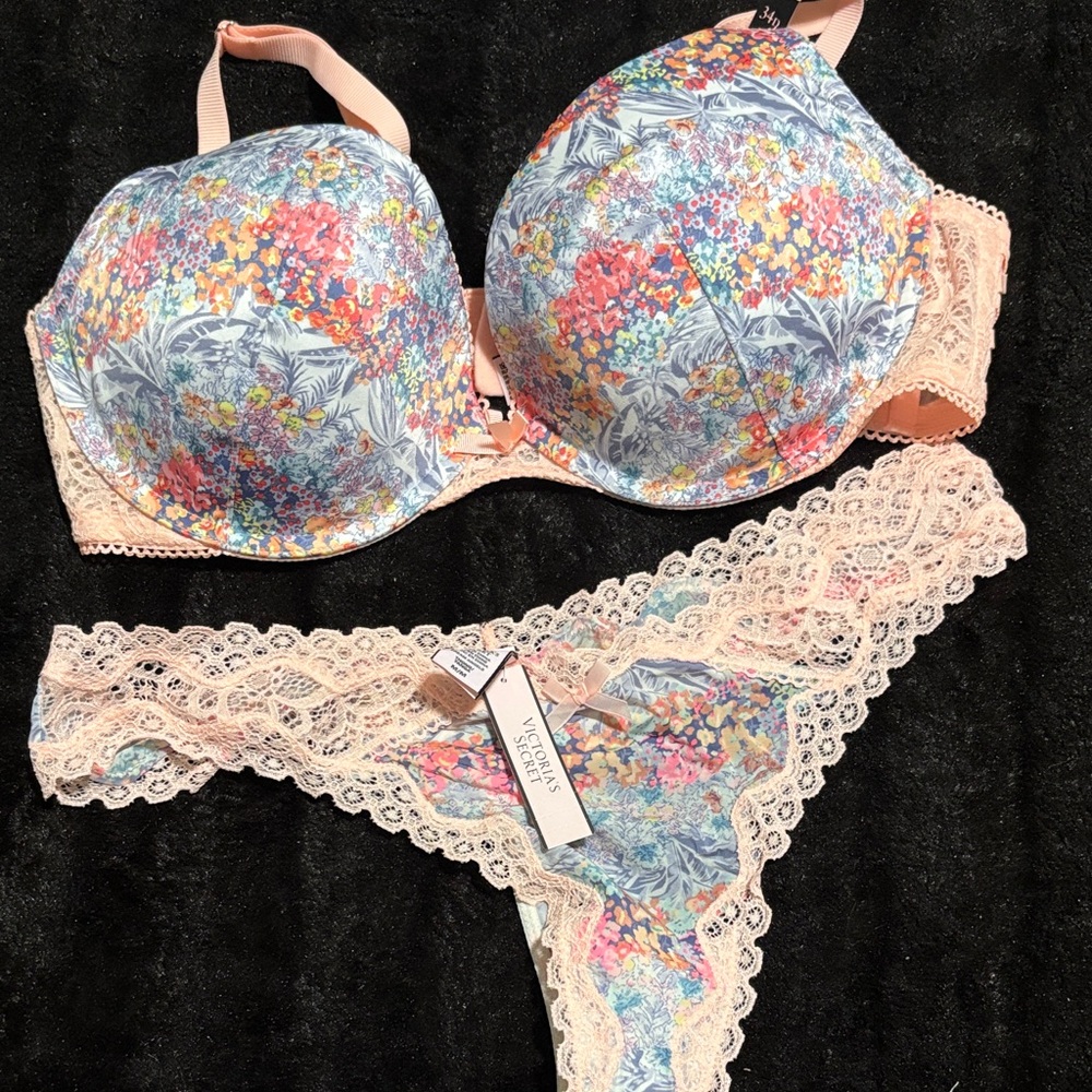 Victoria Secret’s matching bra and thong panty